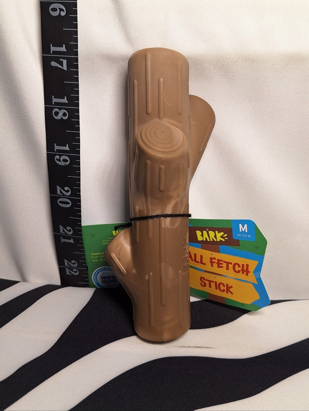 NWT Bark Super Chewer Fall Fetch Stick Dog Toy M